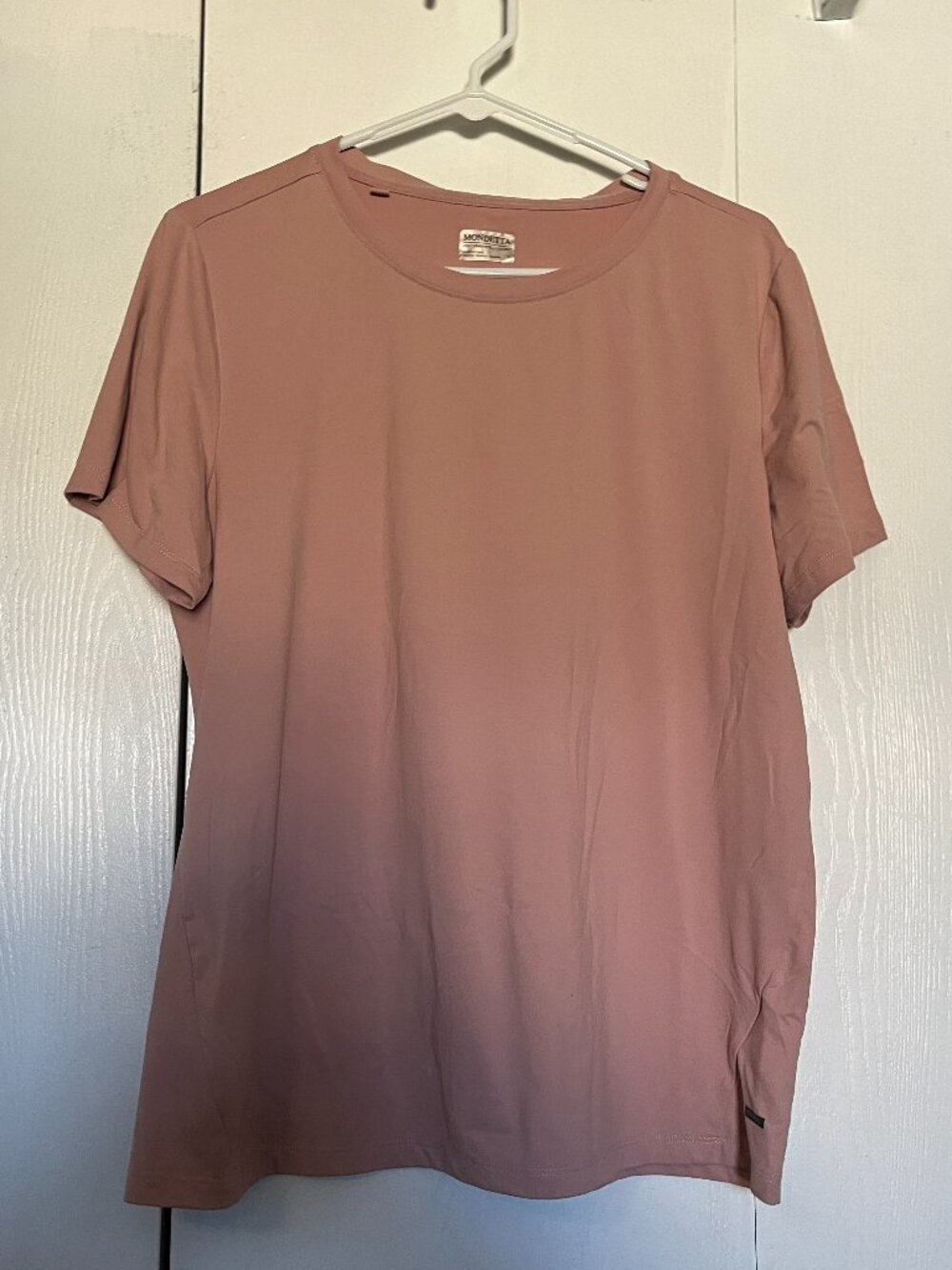 Pink Mondetta Dry Weave Women's T-shirt - size large